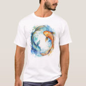 Waterverf Zodiac Vissen T-shirt (Voorkant)