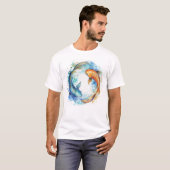 Waterverf Zodiac Vissen T-shirt (Voorkant volledig)