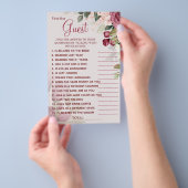 Waterverf Zoek de gamekaart van het gastVrijgezell Flyer (Hand)