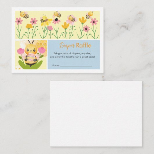 Waterverf Zoet als kan Schattige baby shower zijn Informatiekaartje (Voorkant / Achterkant)