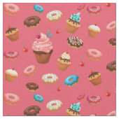 Waterverf zoete donuts patroon stof (Close Up)