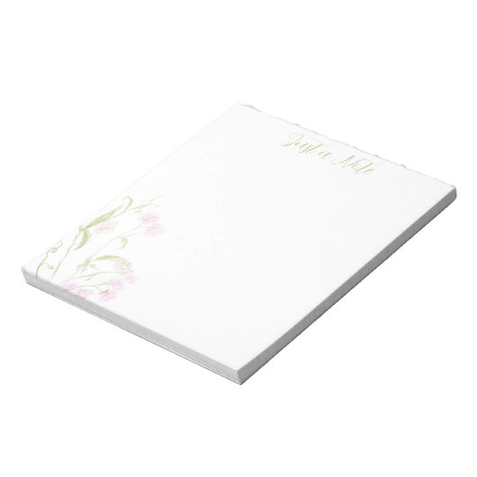 Waterverf zoete erwt notitieblok (Linkerzijde)