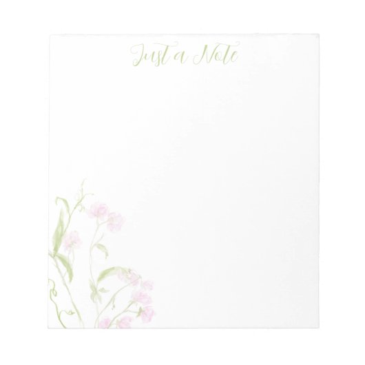 Waterverf zoete erwt notitieblok (Voorkant)