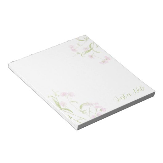 Waterverf zoete erwt notitieblok (Schuin)