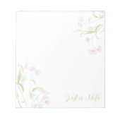 Waterverf zoete erwt notitieblok (Voorkant)