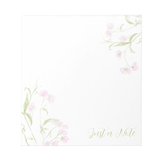 Waterverf zoete erwt notitieblok (Voorkant)