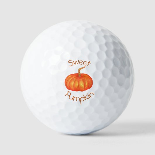 Waterverf zoete oranje pompoen golfballen (Voorkant)
