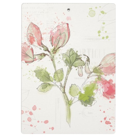 Waterverf zoete peul klembord (Achterkant)