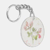 Waterverf zoete peul sleutelhanger (Voorkant Links)