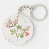 Waterverf zoete peul sleutelhanger (Achterkant)