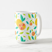 Waterverf Zoete Sinaasappels Patroon Koffiemok (Voorkant rechts)