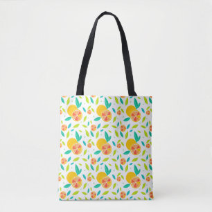 Waterverf Zoete Sinaasappels Patroon Tote Bag