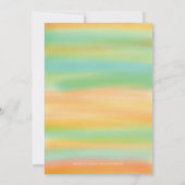 Waterverf Zomdag Zondag-zaterdag Uitnodiging (Achterkant)