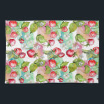 Waterverf Zomer Aardbeienpatroon Theedoek<br><div class="desc">Dit kleurrijke ontwerp is voorzien van waterverf zomeraardbeien. Perfect als cadeau of in je keuken. #strawberry #waterverf #kitchen #modern #fun #colorful #towels #teatowels #kitchentowels #home #gifts #trendy #stylish #style #elegant #chic</div>