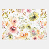 Waterverf Zomer Bloemen Verpakking Papier Bladen Inpakpapier Vel (Voorkant)