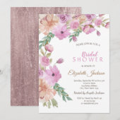 Waterverf Zomer Bloemen Vrijgezellenfeest Kaart (Voorkant / Achterkant)