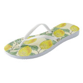 Waterverf zomer Citrus Lemons Patroon Teenslippers (Schuin)