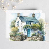 Waterverf Zomer Engels Country Cottage Briefkaart