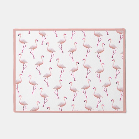 Waterverf Zomer Flamingo patroon Deurmat (Voorkant)