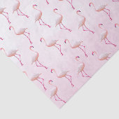 Waterverf Zomer Flamingo patroon Tissuepapier (Detail)