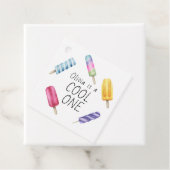 Waterverf zomer ijsje verjaardag bedankjes labels (In situ)