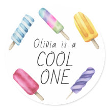 Waterverf zomer ijsje verjaardag