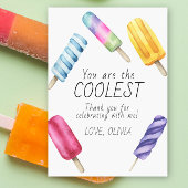 Waterverf zomer ijslolly verjaardag bedankt