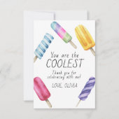 Waterverf zomer ijslolly verjaardag bedankt (Voorkant)