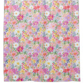  Waterverf Zomer Lente Bloemen Douchegordijn (Voorkant)