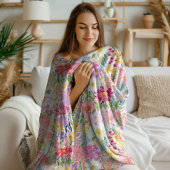  Waterverf Zomer Lente Bloemen Fleece Deken