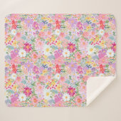  Waterverf Zomer Lente Bloemen Sherpa Deken (Voorkant (horizontaal))