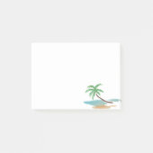  Waterverf Zomer Oceaan Palmbomen Post-it® Notes (Voorkant)