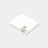 Waterverf Zomer Oceaan Palmbomen Post-it® Notes (Schuin)