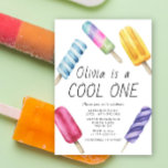 Waterverf Zomer Popsicle Ice Cream Kids Verjaardag Kaart<br><div class="desc">Waterverf kinderen verjaardagsfeestje. Waterverf ijsjes verjaardagsfeestje voor kinderen.</div>