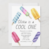 Waterverf Zomer Popsicle Ice Cream Kids Verjaardag Kaart (Voorkant)