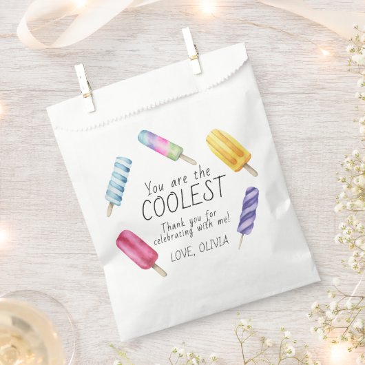 Waterverf Zomer Popsicle Verjaardag bedankt Bedankzakje (Geknipt)