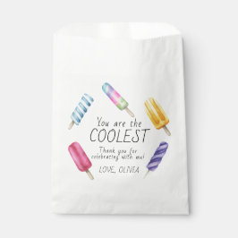 Waterverf Zomer Popsicle Verjaardag bedankt Bedankzakje