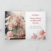 Waterverf Zomer Roze Boeket Verjaardag Kaart (Binnen)