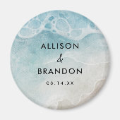 Waterverf Zomer Strand Bruiloft Party Magneet (Voorkant)