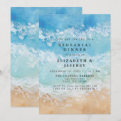 Waterverf Zomer Zee Beach repetitie Dinner Kaart (Voorkant / Achterkant)