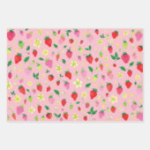 Waterverf zomeraardbeien Gift Wrap Inpakpapier Vel (Voorkant 3)