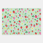 Waterverf zomeraardbeien Gift Wrap Inpakpapier Vel (Voorkant 2)