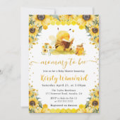 Waterverf Zomerbij en Zonnebloemen Baby shower Kaart (Voorkant)