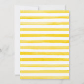 Waterverf Zomerbij en Zonnebloemen Baby shower Kaart (Achterkant)