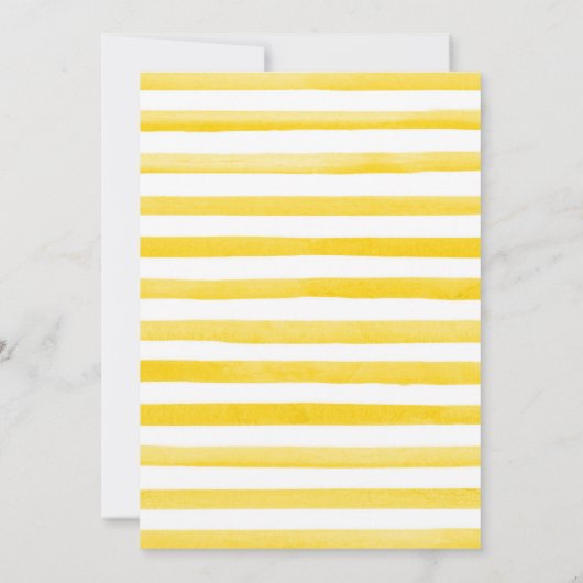 Waterverf Zomerbij en Zonnebloemen Baby shower Kaart (Achterkant)