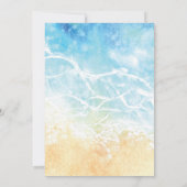 Waterverf zomerblauwe Oceaan Kaart (Achterkant)