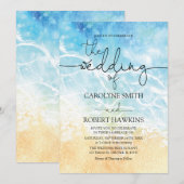 Waterverf zomerblauwe Oceaan Kaart (Voorkant / Achterkant)