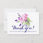 Waterverf zomerbloedige bruiloft bedankkaart (Voorkant)