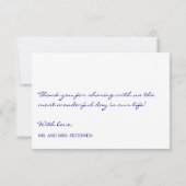 Waterverf zomerbloedige bruiloft bedankkaart (Achterkant)