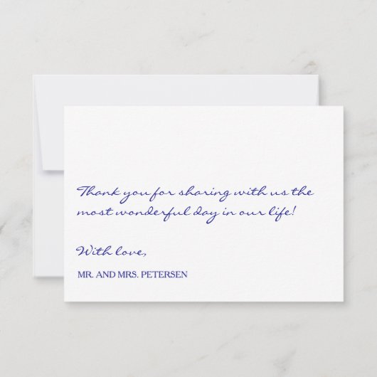 Waterverf zomerbloedige bruiloft bedankkaart (Achterkant)